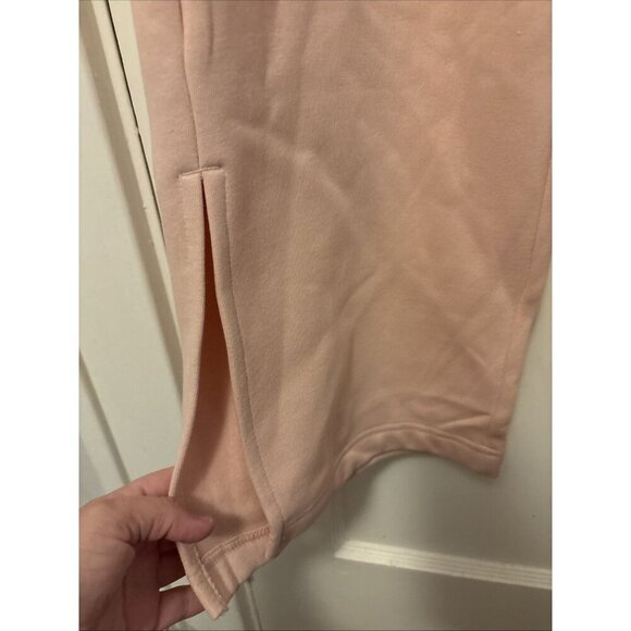 Pact Courtside Fleece Split Ankle Wide Leg Sweatpants Blush Posey Women's M NWT - Picture 5 of 7